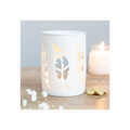 White Feather Cut Out Oil Burner
