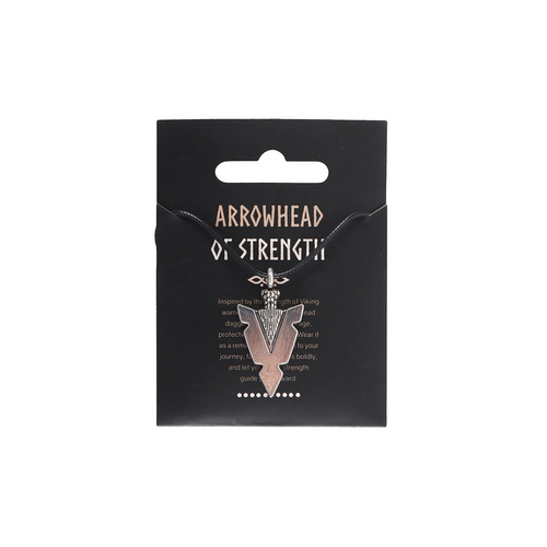 Arrowhead of Strength Viking Cord Necklace
