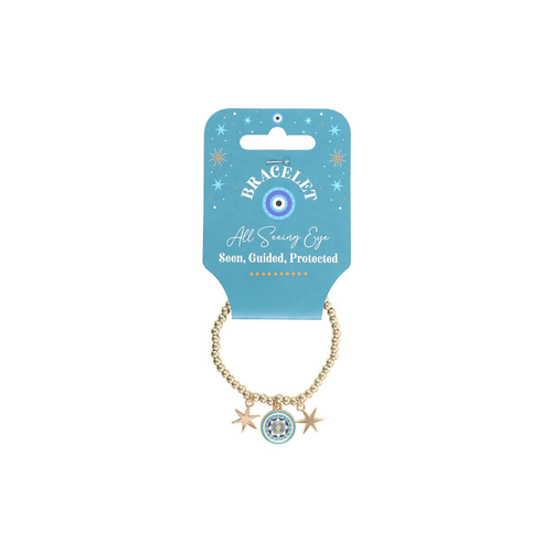 All Seeing Eye Beaded Charm Bracelet