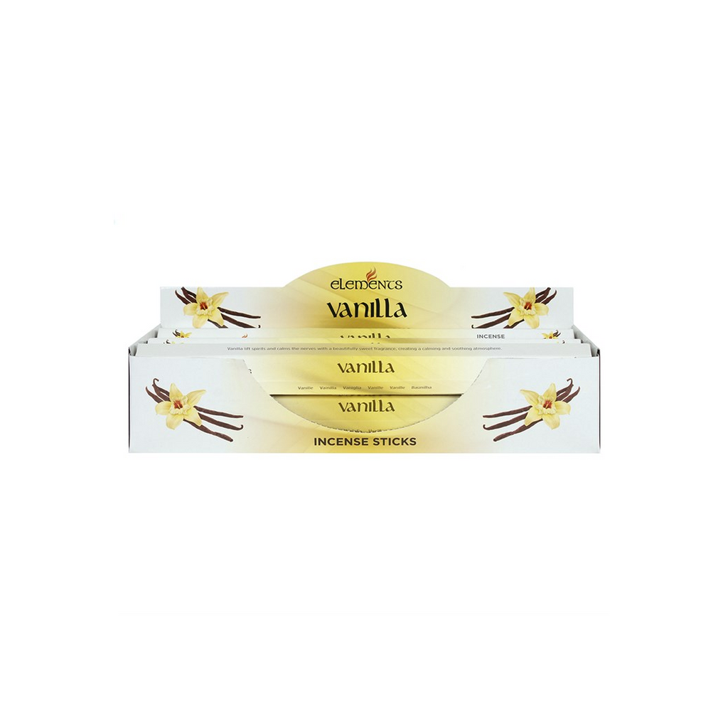 Set of 6 Packets of Elements Vanilla Incense Sticks