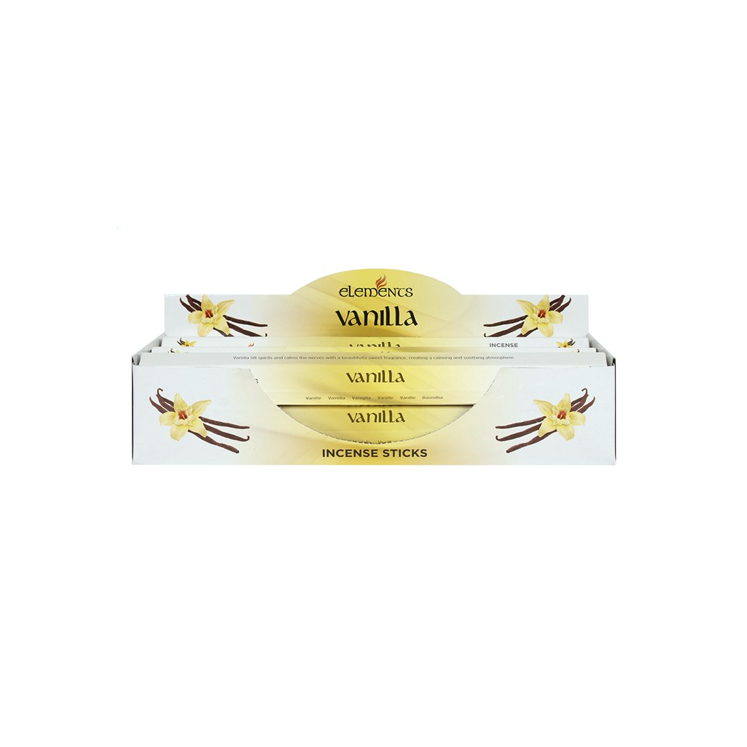 Set of 6 Packets of Elements Vanilla Incense Sticks