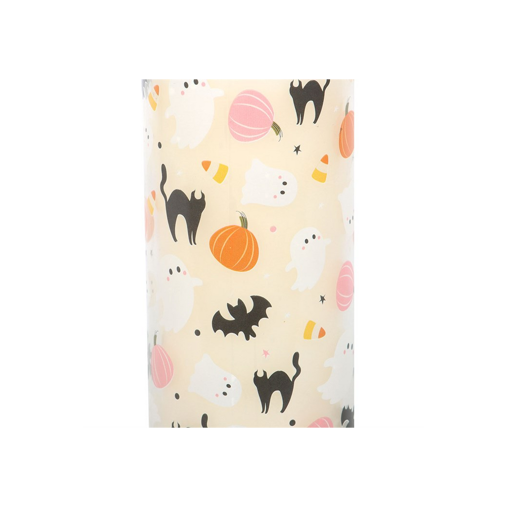 Sweet and Spooky Print Candy Corn Tube Candle