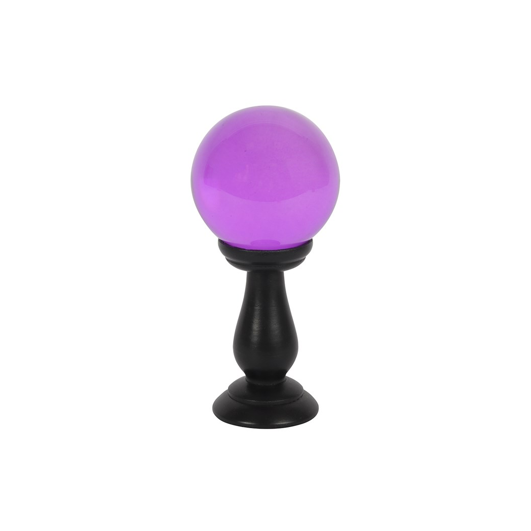 Small Purple Crystal Ball on Stand