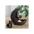 Black Crescent Moon Hanging Oil Burner