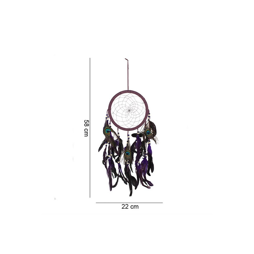 Purple Peacock Feather Dreamcatcher