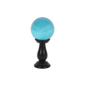 Small Teal Crystal Ball on Stand