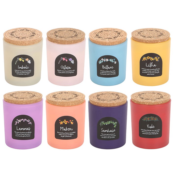 Set of 8 Wheel of the Year Candles