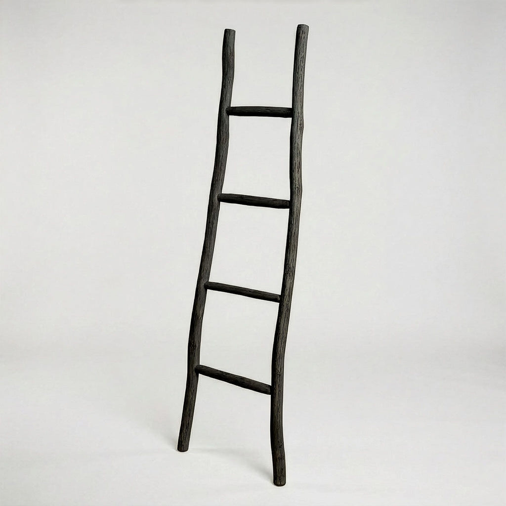 Large Kemu Wood Ladder - 1.5m - Black - Japan Style