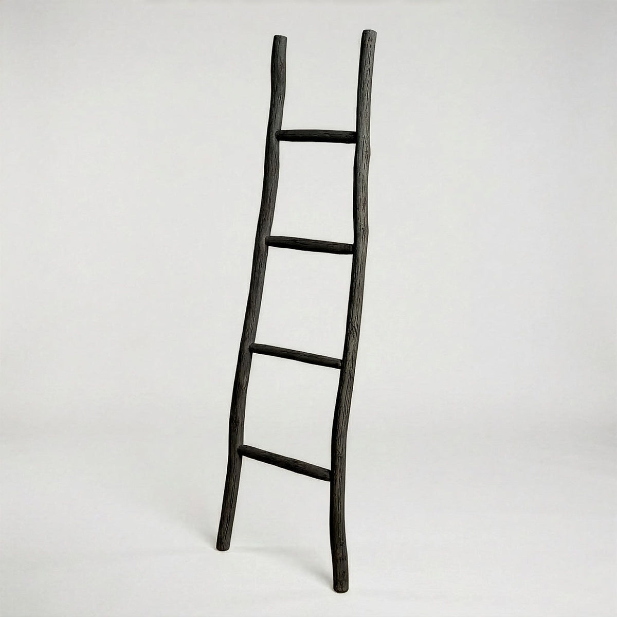 Large Kemu Wood Ladder - 1.5m - Black - Japan Style