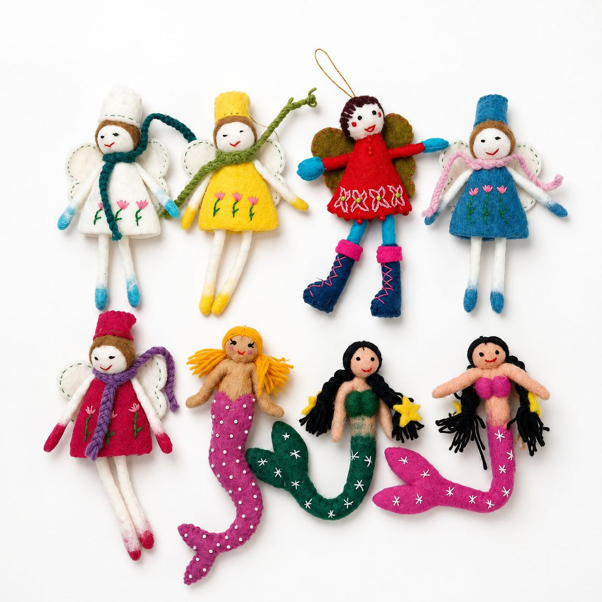 Felt Handbag Charms - Mixed Selection (Fairies & Flight Attendants)