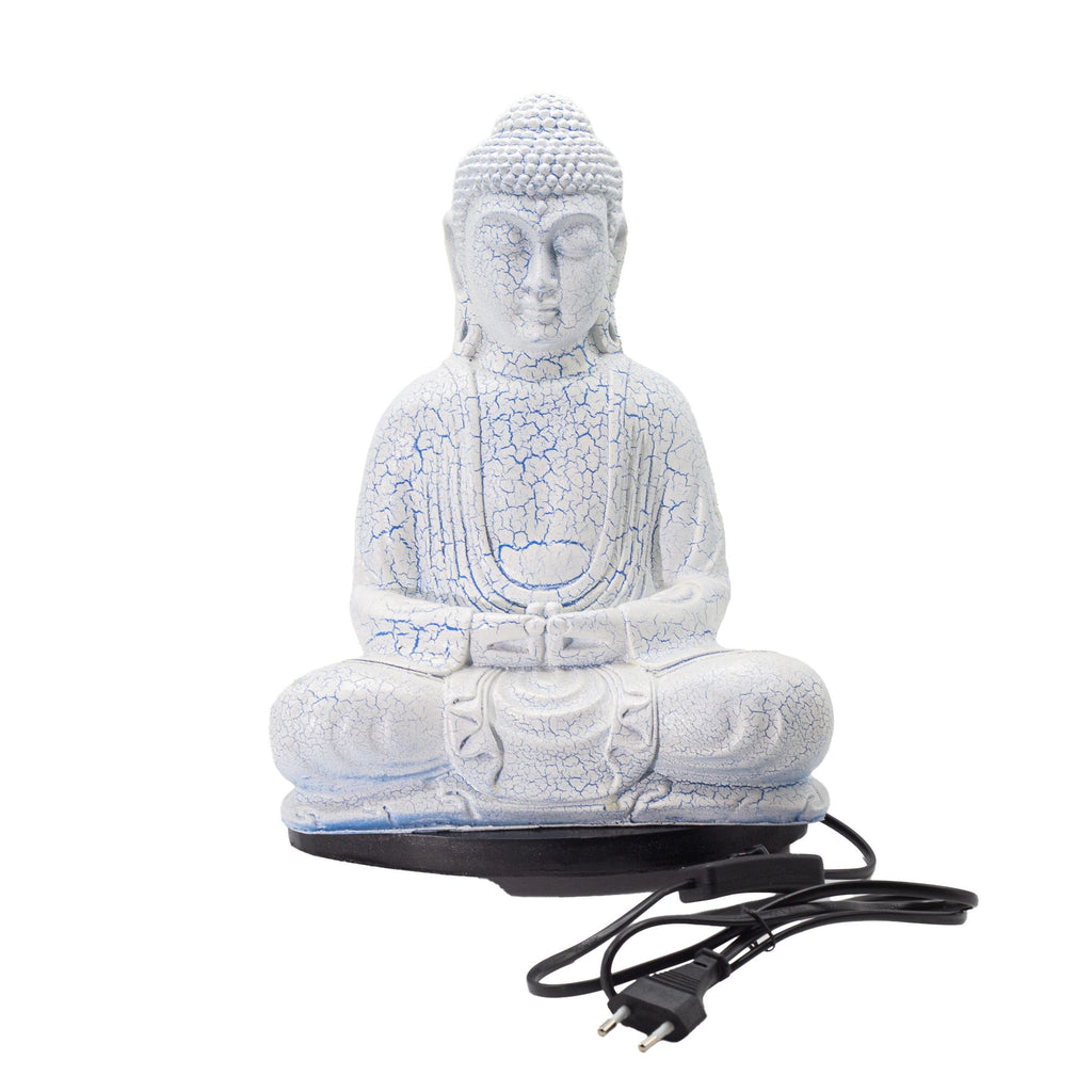 Meditation Buddha Lamp Sky Blue - Oval Stand
