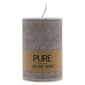 Pure Olive Wax Candle 90x60 - Grey