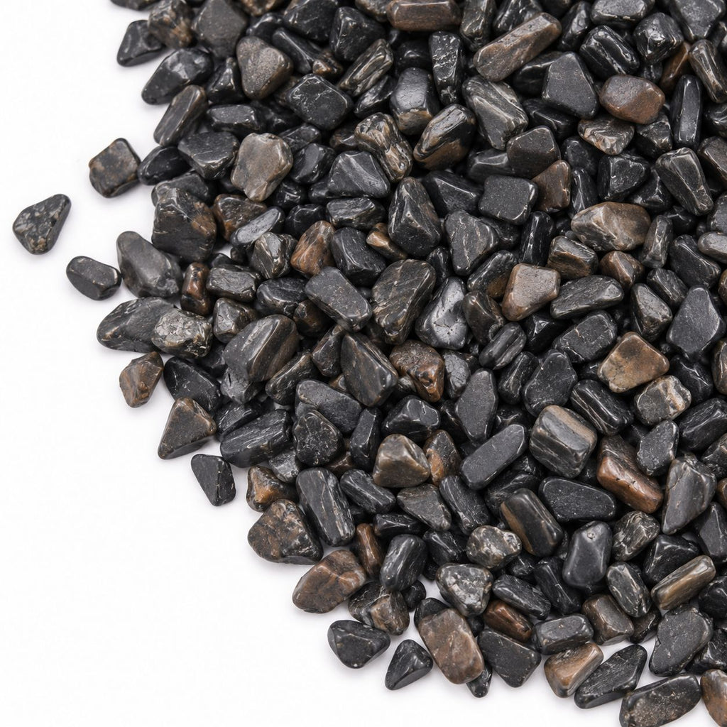 Black Tourmaline Gemstone Chips Bulk - 1KG