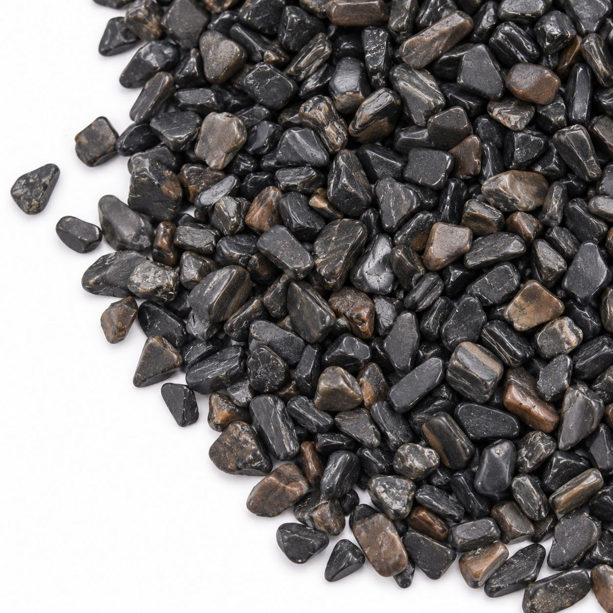 Black Tourmaline Gemstone Chips Bulk - 1KG