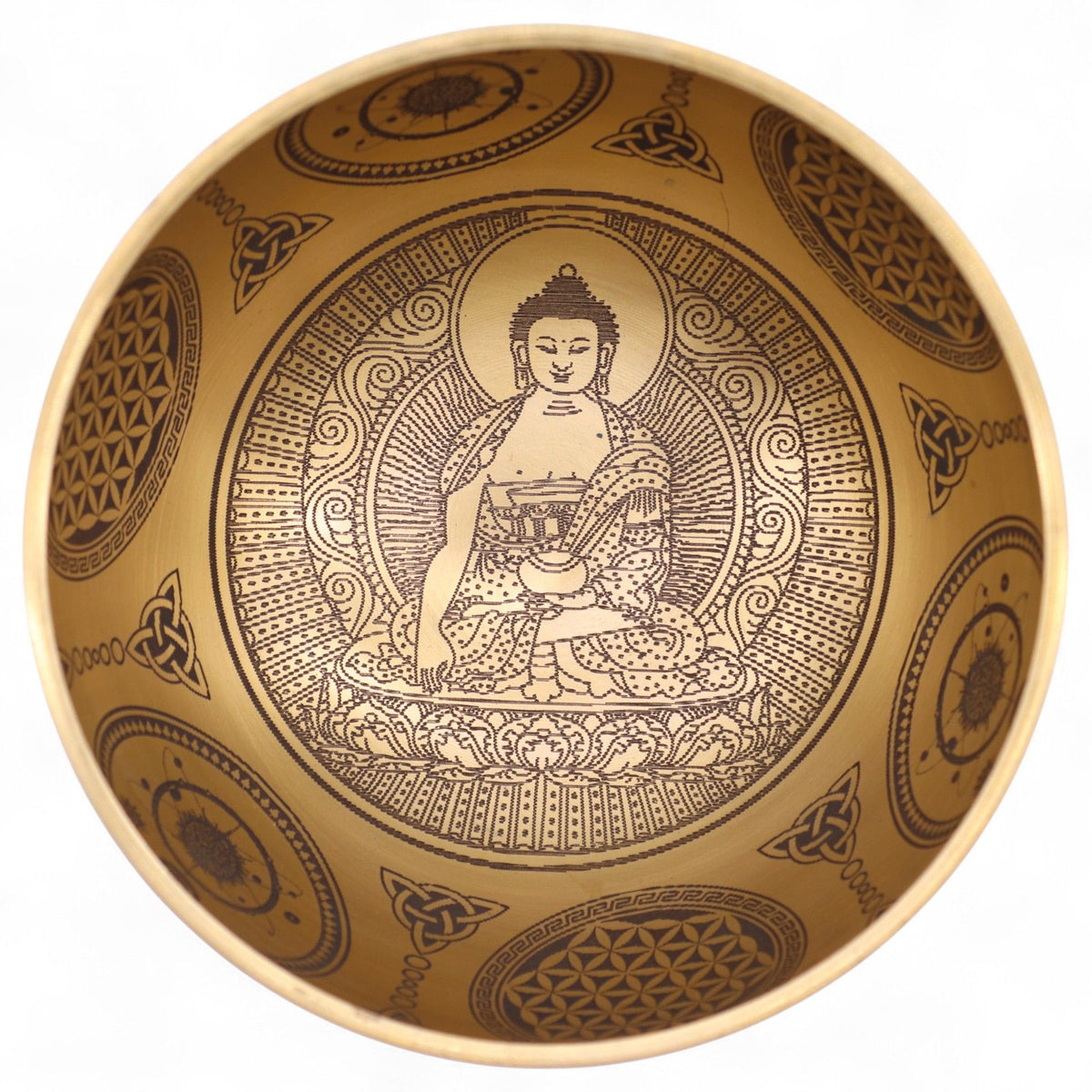 Pure Brass Etched Buddha - Set of 4 - Approx 3.85kg