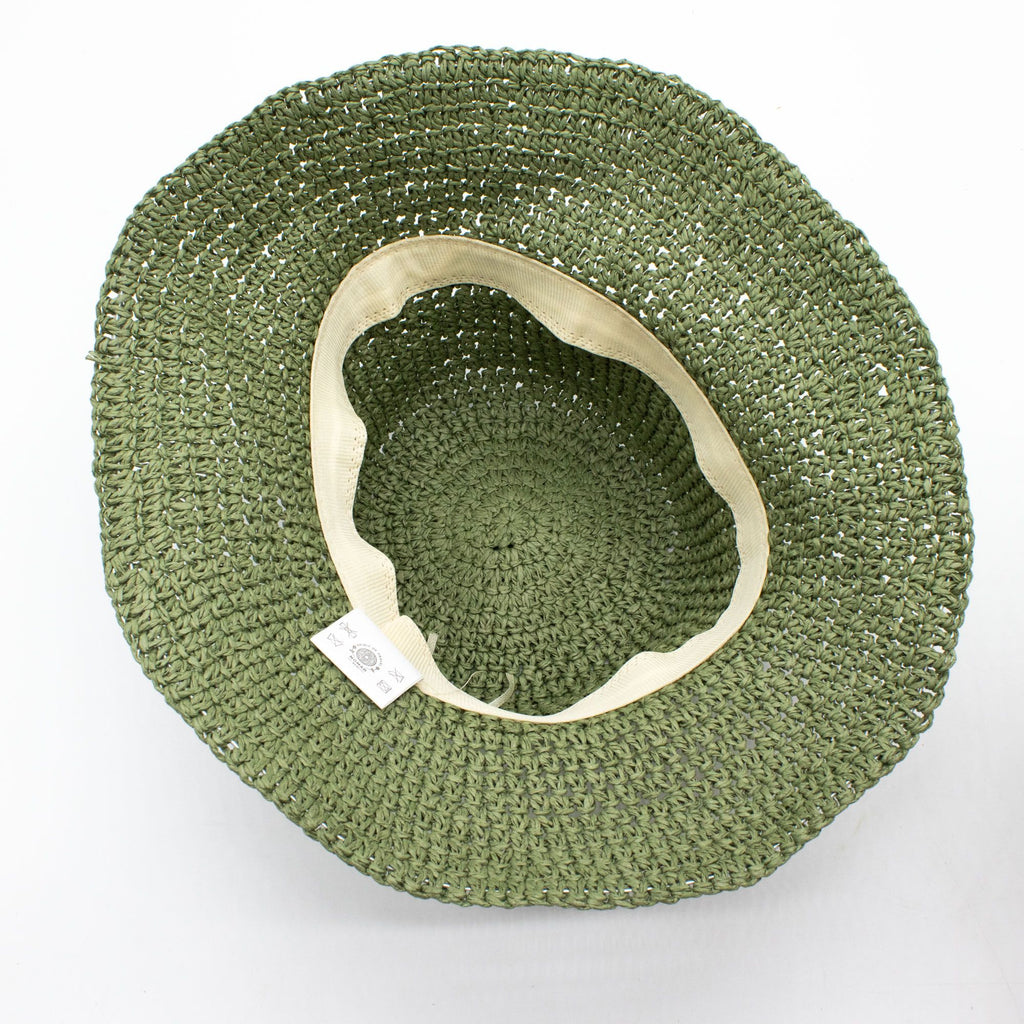 Nomad Sari Floppy Straw Sun Hat - Moss Green