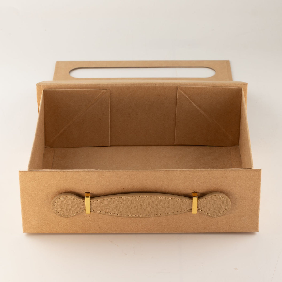 Flat Pack Gift Box - Med Hamper  (24x18.2x8cm) - Brown Craft