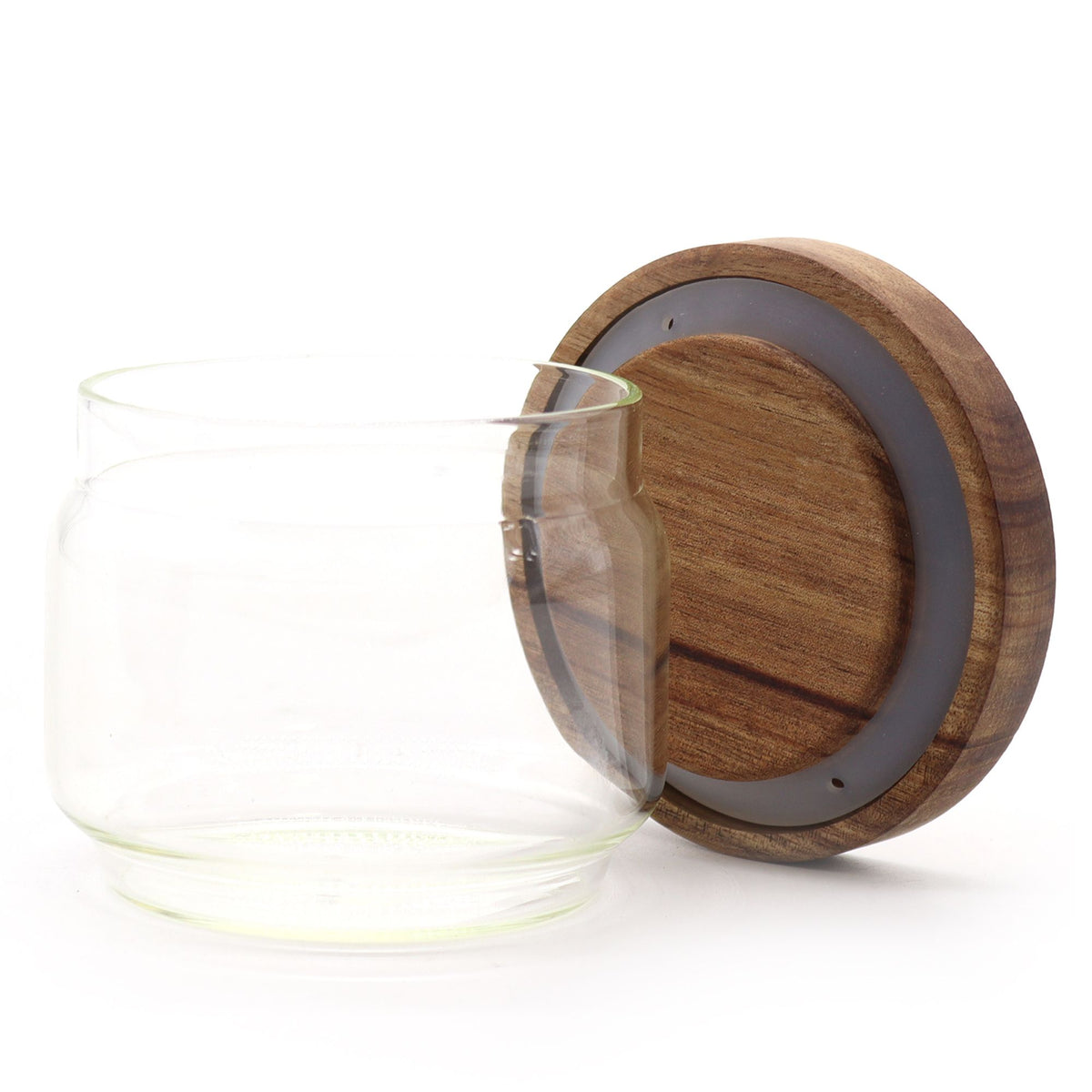 Cottage Bamboo Glass Jar - 7cm