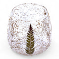 Natural Floral Glass - Straight Candle Holder -  Pino - (10x9cm)