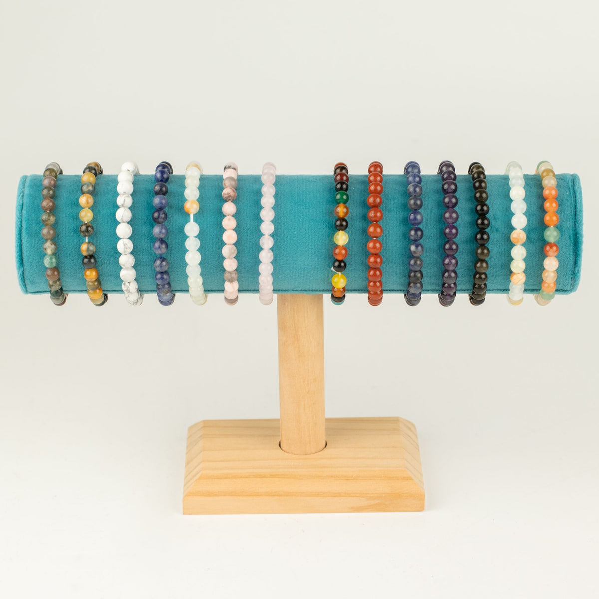 Petite Power Bracelet (17cmx6mm) - Rainbow Agate
