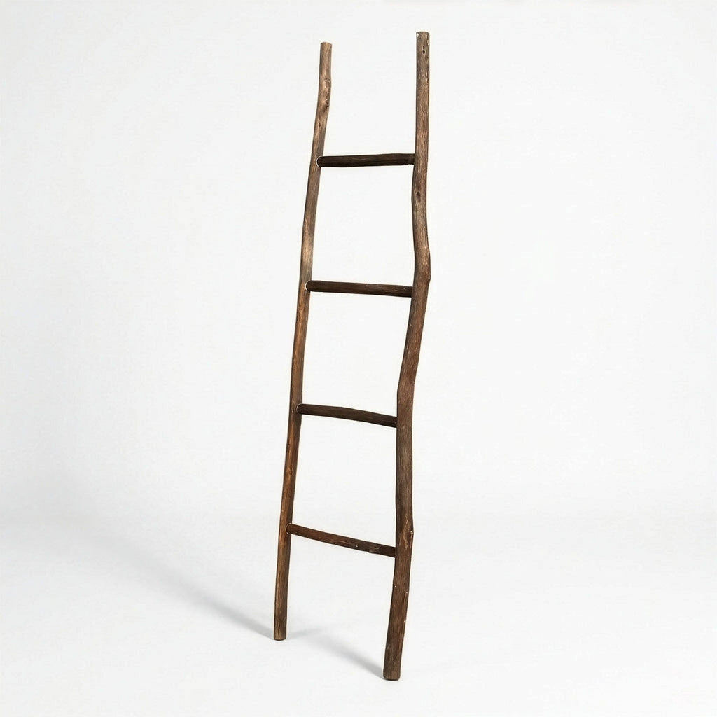 Large Kemu Wood Ladder - 1.5m - Chocolate - Japan Style