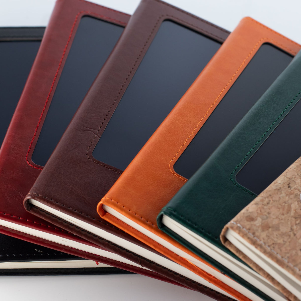 A5 Intention Note Book - LCD Wipe Screen - Cork Leather Effect - 160 Pages