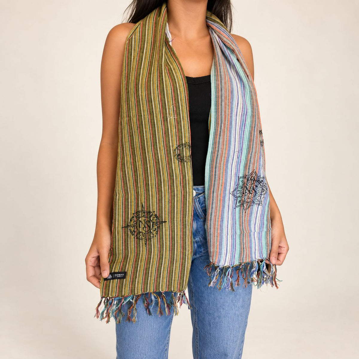Nomad Sari - Travel Blessing Scarf - 170x50cm - Sky Meets Earth