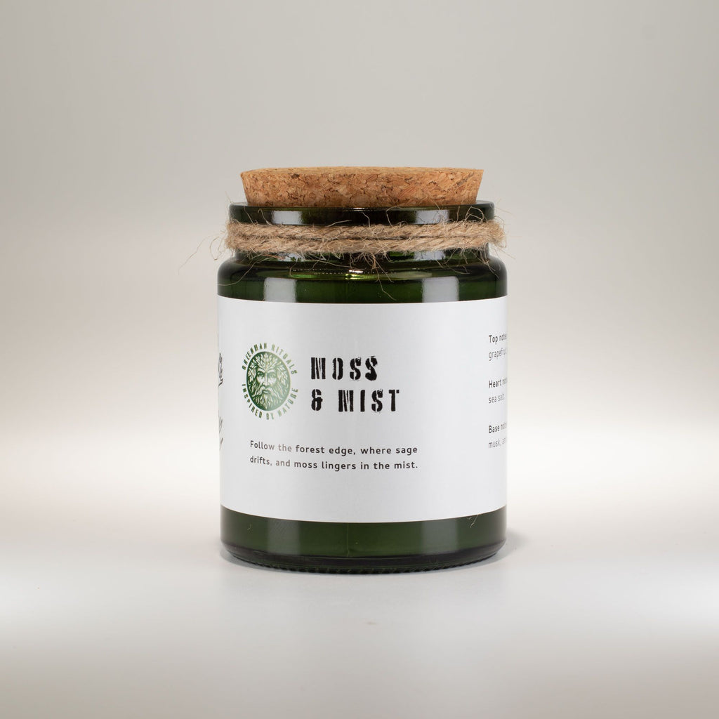 Greenman Woodwick Soy Candle - Moss & Mist