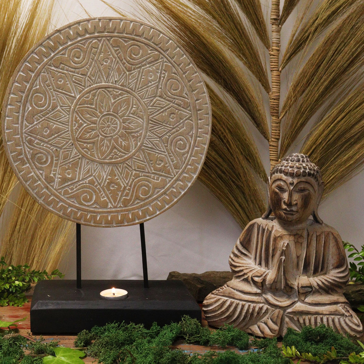 Buddha Feng Shui Set - Classic Mandala - Natural (2 Designs)