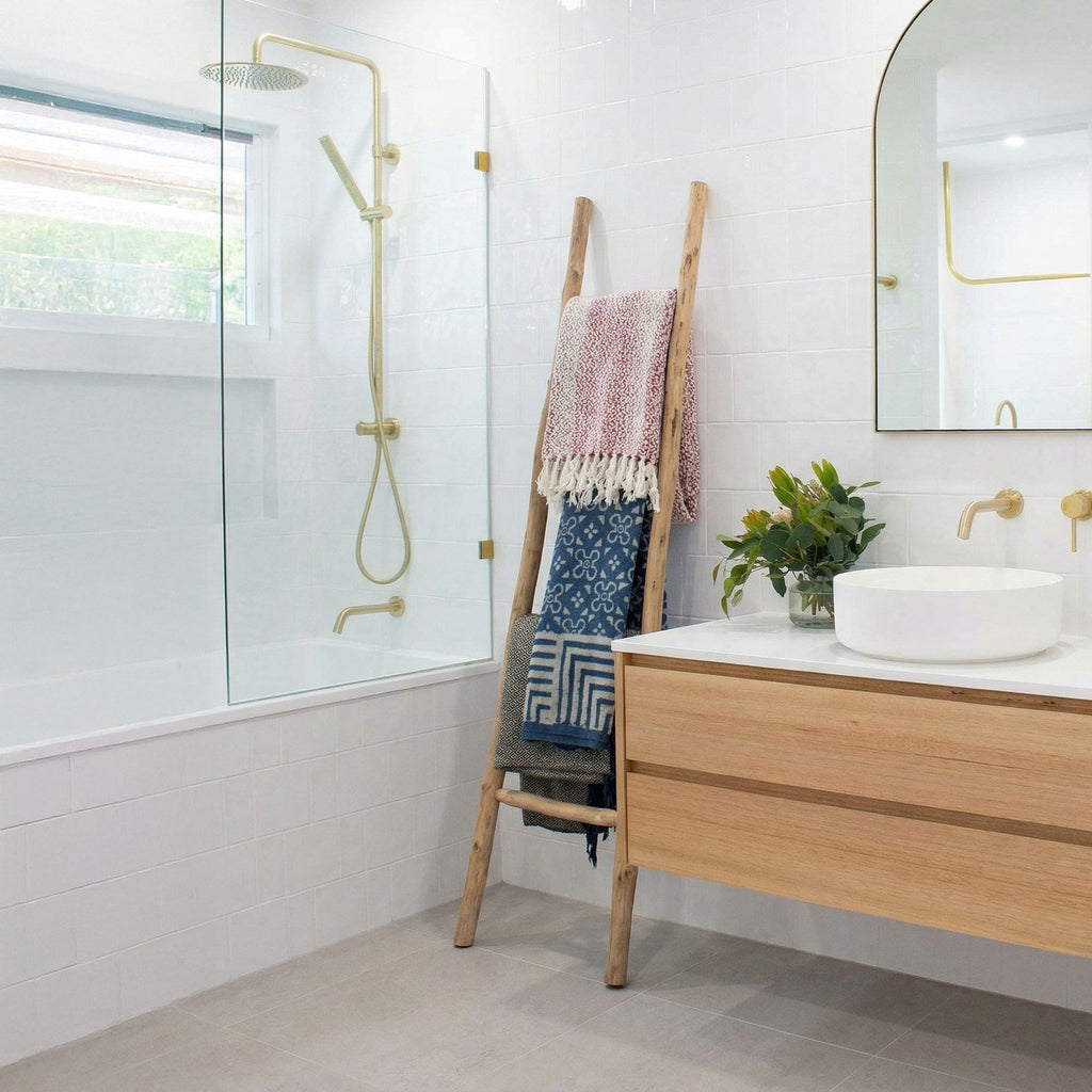 Large Kemu Wood Ladder - 1.5m - Natural - Japan Style