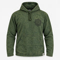 Large Stone Washed Hoody Shirt Kangaroo Pocket - Vintage Teal