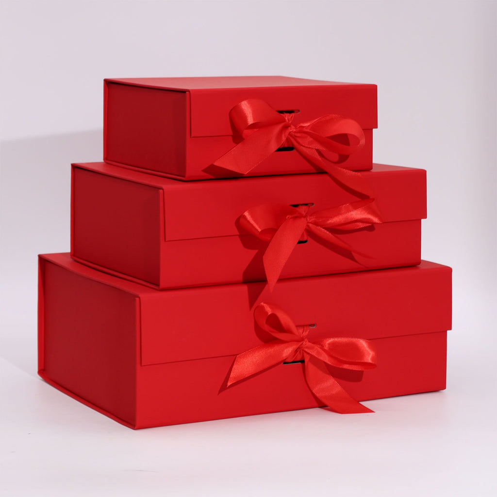 Flat Pack Gift Box - Extra Large  (33x25x12cm) - Red