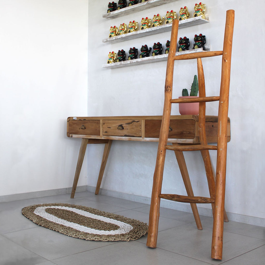 Med Teak Ladder - 1.2m - Natural