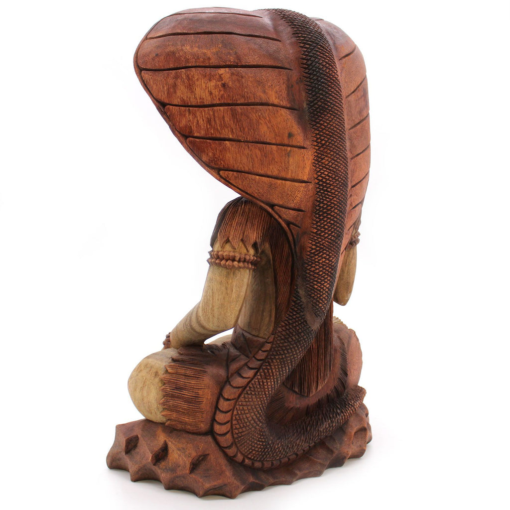 Hand Carved Buddha Statue - Shiva with Cobra - 50cm