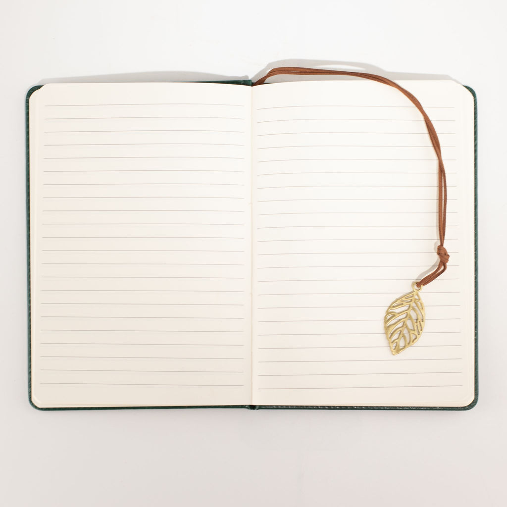 A5 Intention Note Book - LCD Wipe Screen - Green Leather Effect - 160 Pages