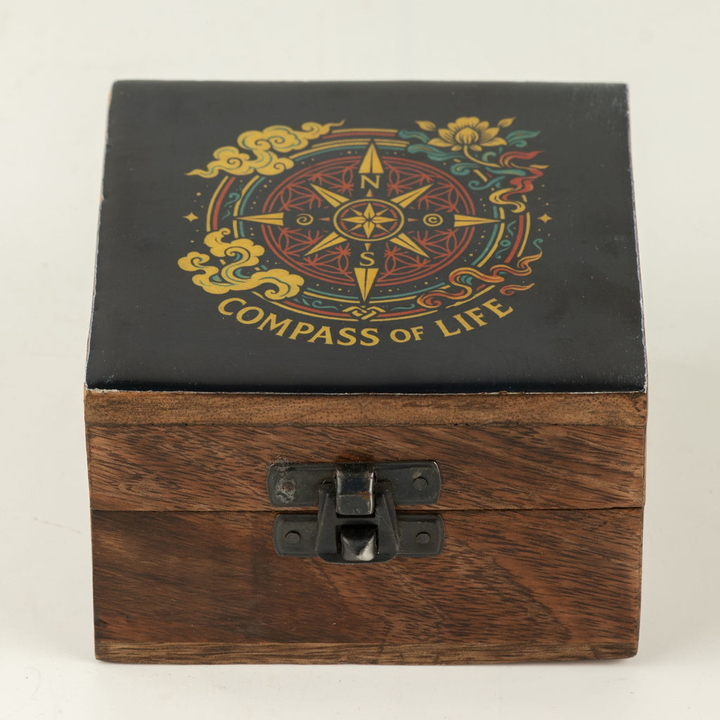 Small Enamelled Box -  Compass of Life