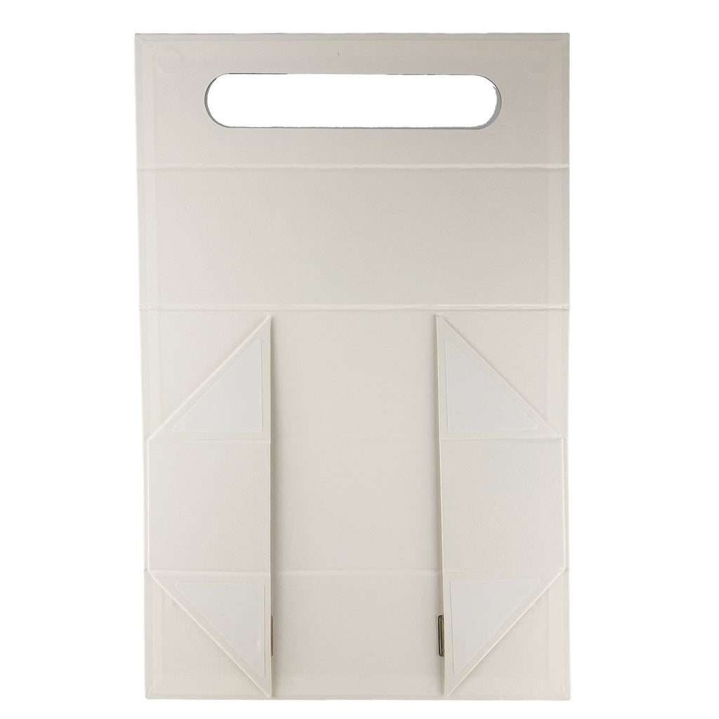 Flat Pack Gift Box - Wine Box Shape  (33.5x10x10.5cm) - White