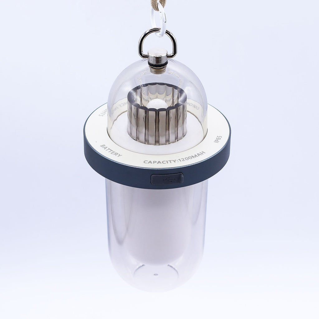 Outdoor Flame Effect Lamp - White USB - C Chargable - Multi Colour