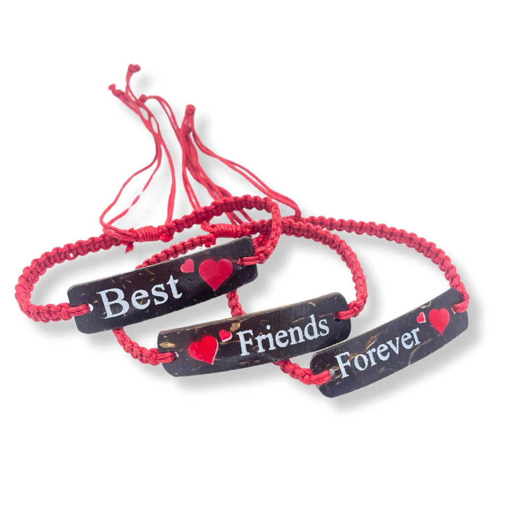 Handmade Friendship Bracelets - Friends Coconut Print (asst)