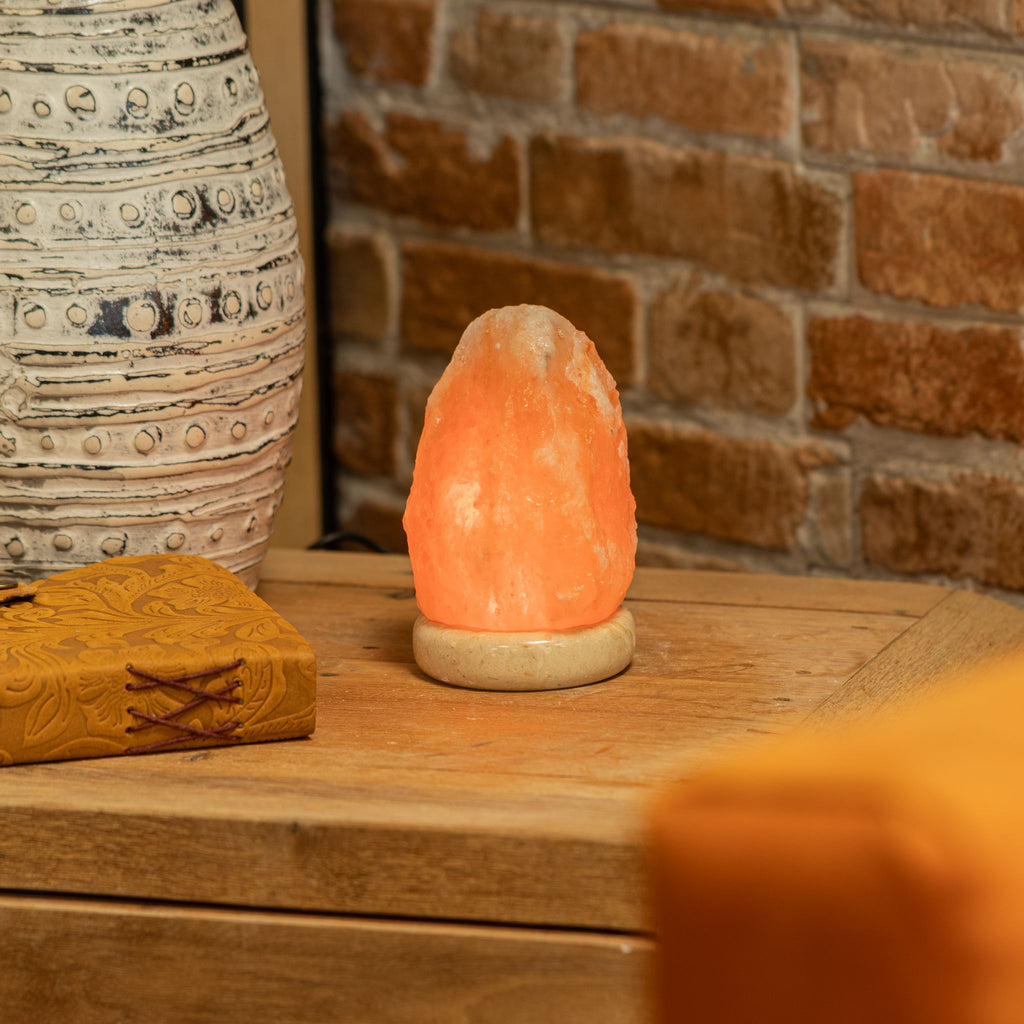 Quality USB Natural Salt Lamp - 11.5 cm (multicolored light)