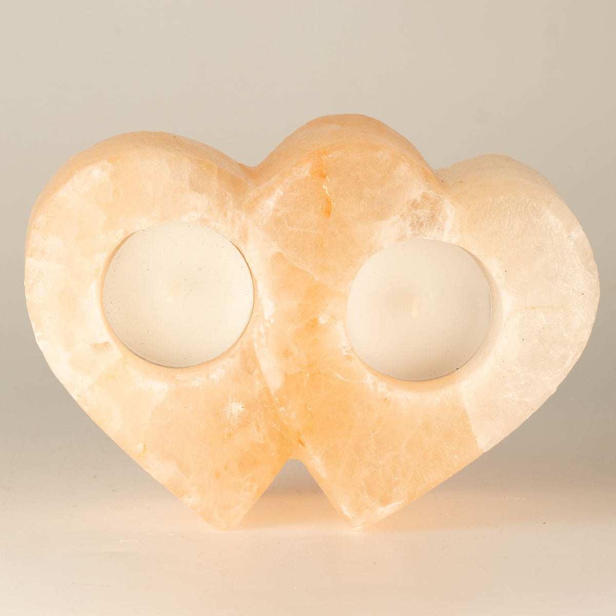 Double Heart Salt Candle Holder 1Kg