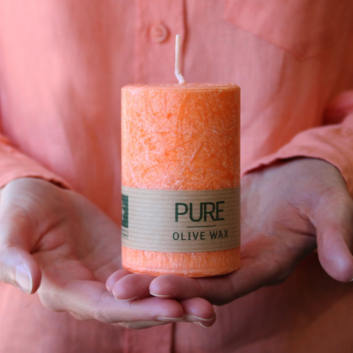 Pure Olive Wax Candle 90x60 - Grey