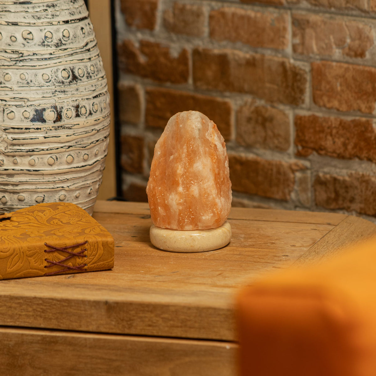Quality USB Natural Salt Lamp - 11.5 cm (multicolored light)