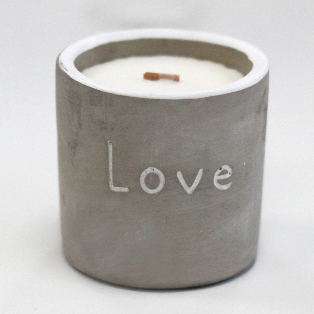 Med Concrete Soy Candle  - Love - Purple Fig & Casis