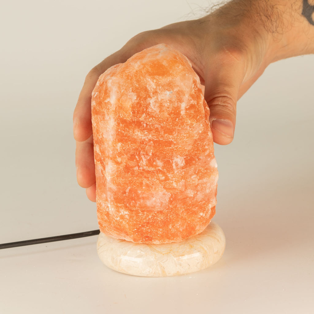 Quality USB Natural Salt Lamp - 11.5 cm (white light)