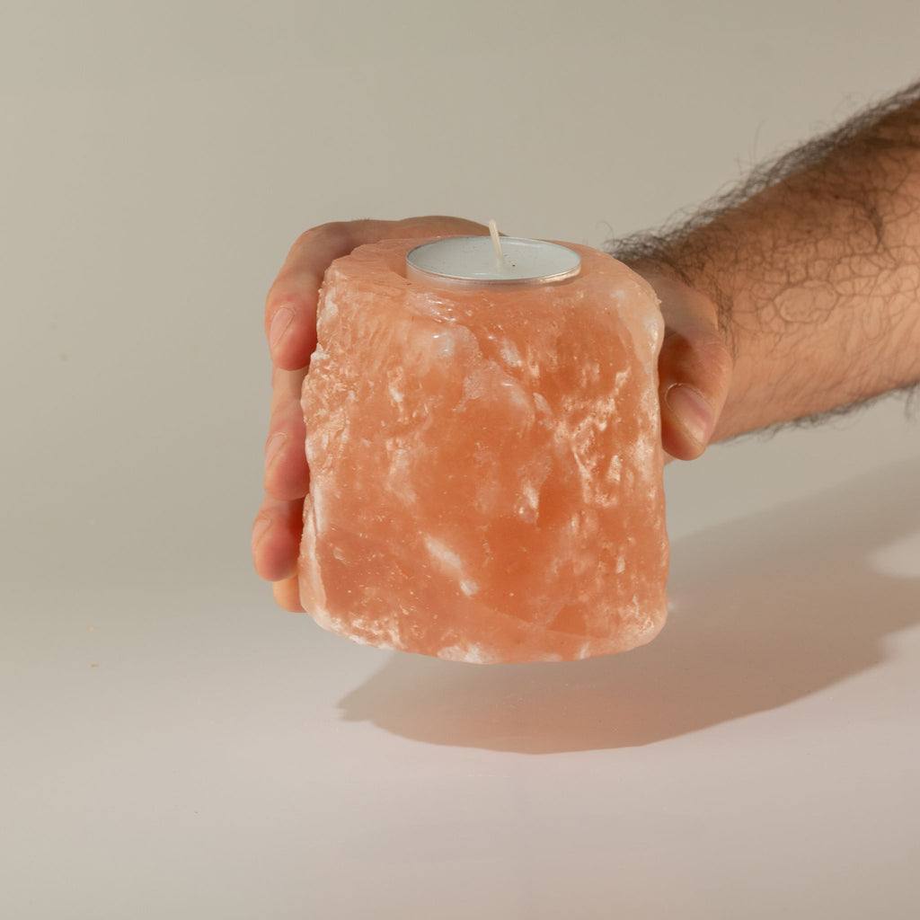 Quality Natural Salt Candle Holder