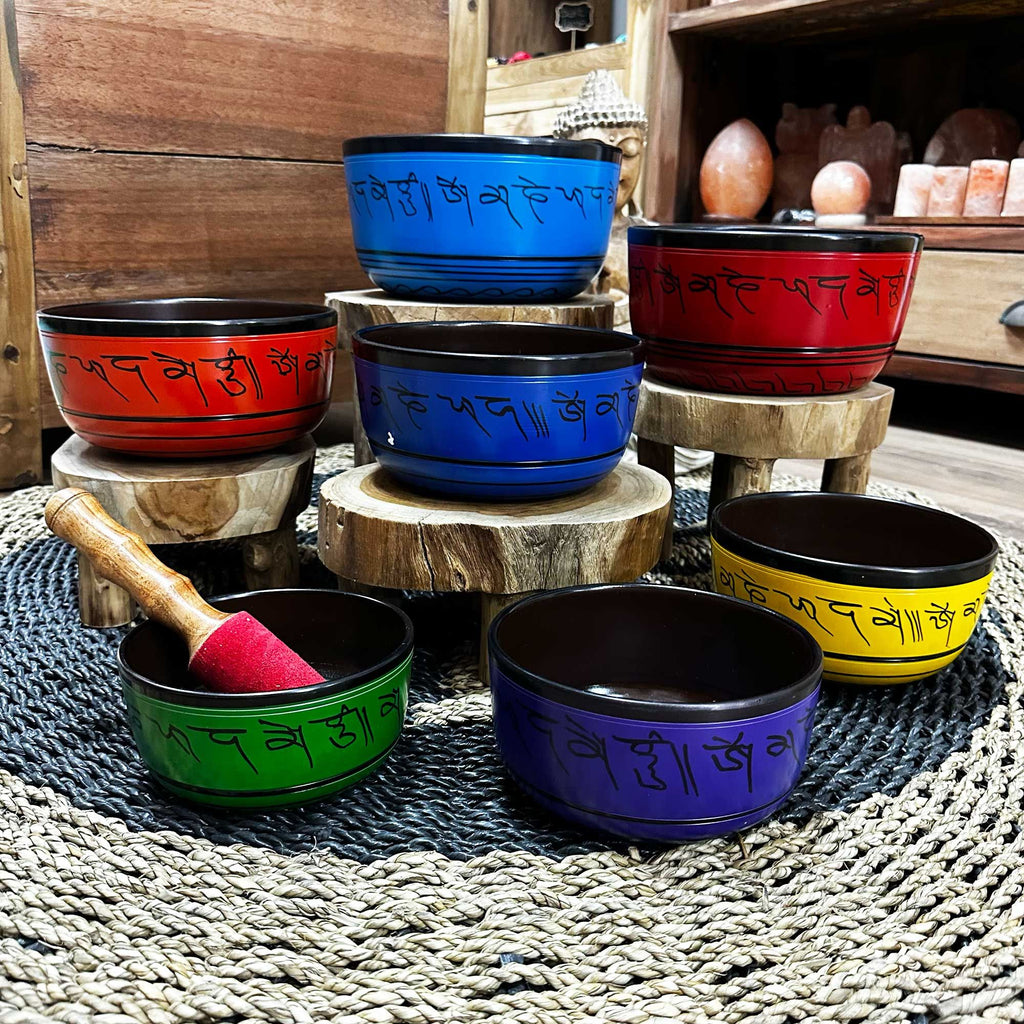 Small Chakra Set of  Seven Singing Bowls (14-22cm)