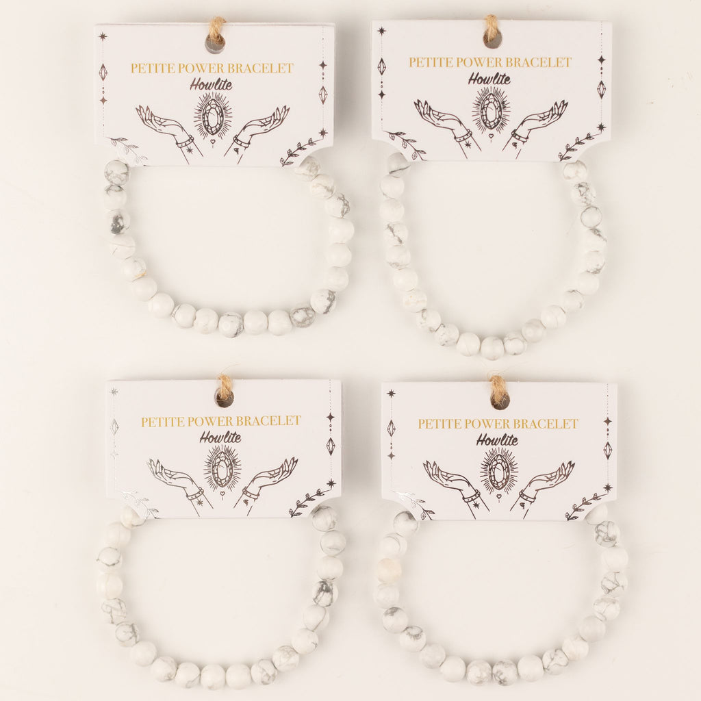 Petite Power Bracelet (17cmx6mm) - Howlite