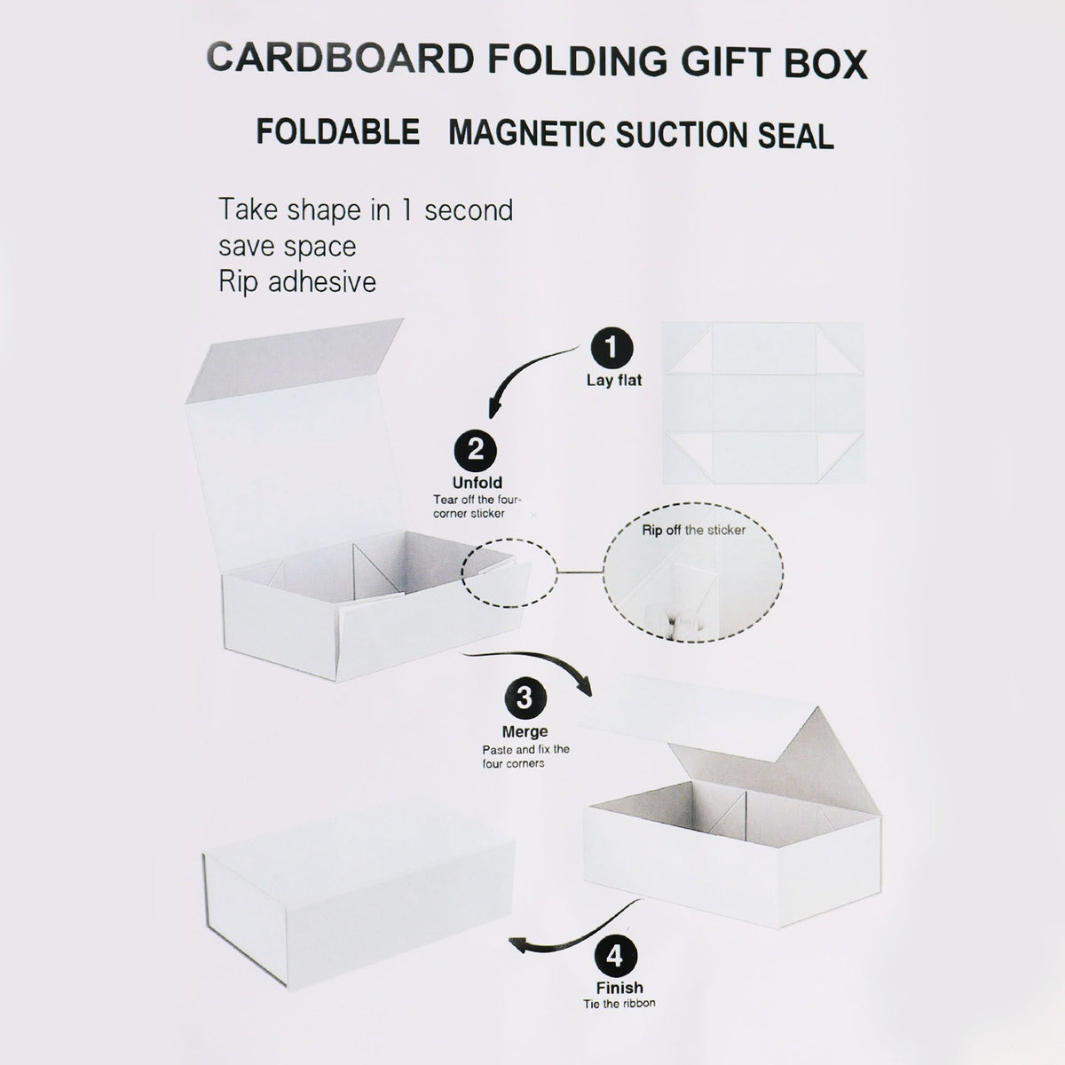 Flat Pack Gift Box - Extra Large  (33x25x12cm) - Red
