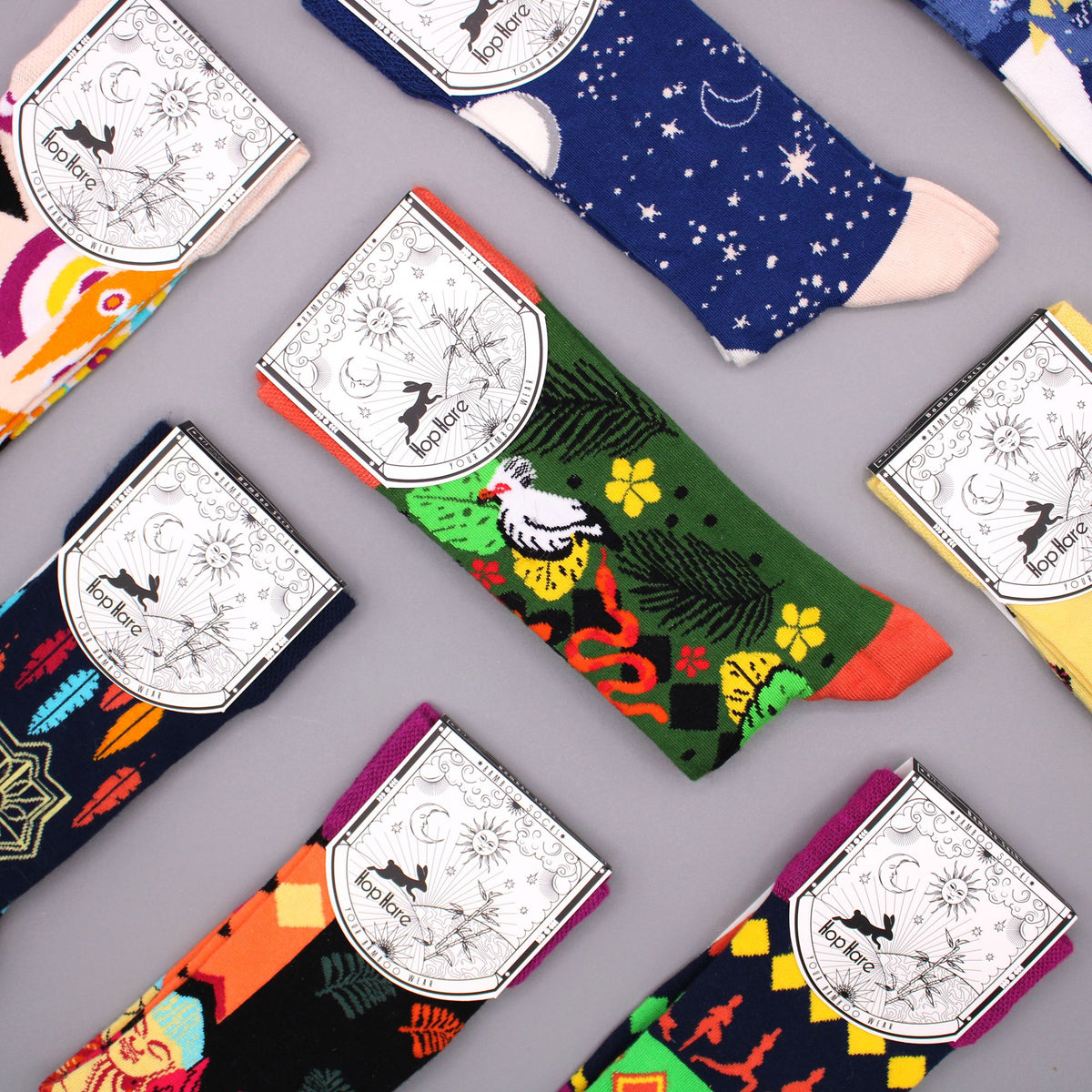 Hop Hare Bamboo Socks (36-40) - Lucky Cats 